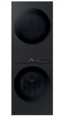 Centre de Buanderie Superposé Laveuse de 5,3 pi³ / Sécheuse de 7,6pi³ Acier Inoxydable Noir Samsung WF46DBH500AV  [BOITE OUVERTE]