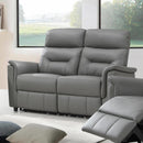  IFDC IF 8141 3 pc Power Living Reclining Room Set - Light Grey IMAGE 3