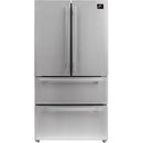  Forno 36-inch, 19.2 cu.ft. Freestanding French 4-Door Refrigerator with Interior Ice Maker FFRBI1820-40SG IMAGE 3