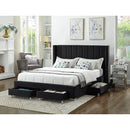IFDC King Upholstered Platform Bed with Storage IF 5313 - 78 IMAGE 2