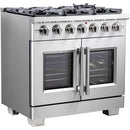  Forno 36-inch Freestanding Gas Range with 6 Burners and French Door FFSGS6460-36 IMAGE 3