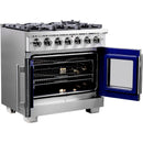  Forno 36-inch Freestanding Gas Range with 6 Burners and French Door FFSGS6460-36 IMAGE 4