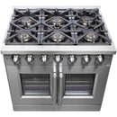  Forno 36-inch Freestanding Gas Range with 6 Burners and French Door FFSGS6460-36 IMAGE 7