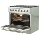  Forno Galiano Alta Qualita 36-inch Freestanding Gas Range with Convection Technology FFSGS6244-36WHT IMAGE 5