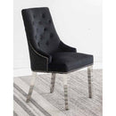  IFDC C-1251 Dining Chair - Black Velvet IMAGE 1