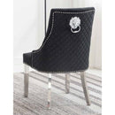  IFDC C-1251 Dining Chair - Black Velvet IMAGE 2