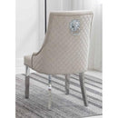  IFDC C-1253 Dining Chair - Creme Velvet IMAGE 3
