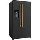  Forno 36-inch, 20 cu. ft. Freestanding Side-by-Side Refrigerator FFRBI1844-36BLK IMAGE 3