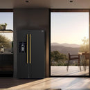  Forno 36-inch, 20 cu. ft. Freestanding Side-by-Side Refrigerator FFRBI1844-36BLK IMAGE 7