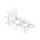 Monarch Twin Upholstered Panel Bed I 5801T IMAGE 3