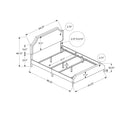 Monarch Queen Upholstered Panel Bed I 6035Q IMAGE 9