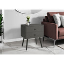 Monarch I 3629 Accent Table - 24"H / Grey End Table With 2 Drawers IMAGE 1