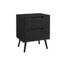 Monarch I 3689 Accent Table - 24"H / Black End Table With 2 Drawers IMAGE 2