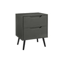 Monarch I 3690 Accent Table - 24"H / Grey End Table With 2 Drawers IMAGE 2