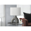 Monarch I 9660 25"H Table Lamp Grey Ceramic / Ivory Shade IMAGE 1
