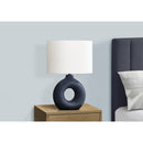 Monarch I 9670 24"H Table Lamp Blue Ceramic / Ivory Shade IMAGE 2