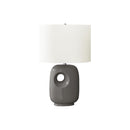 Monarch I 9674 26"H Table Lamp Grey Ceramic / Ivory Shade IMAGE 3