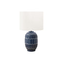 Monarch I 9876 22"H Table Lamp Blue Ceramic / Ivory Shade IMAGE 2