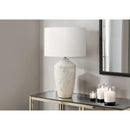 Monarch I 9892 25"H Table Lamp Ivory Concrete / Ivory Shade IMAGE 1