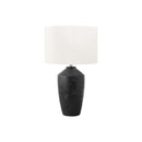 Monarch I 9893 25"H Table Lamp Black Concrete / Ivory Shade IMAGE 2