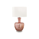 Monarch I 9899 26"H Table Lamp Dusty Rose Glass / Ivory Shade IMAGE 2