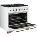  Forno 36-inch Freestanding Dual-Fuel Range with Convection Technology FFSGS6113-36WHT IMAGE 2
