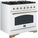  Forno 36-inch Freestanding Dual-Fuel Range with Convection Technology FFSGS6113-36WHT IMAGE 3
