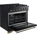  Forno 36-inch Freestanding Dual-Fuel Range with Convection Technology FFSGS6113-36BLK IMAGE 2
