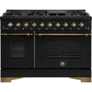  Forno 48-inch Freestanding Dual-Fuel Range with Convection Technology FFSGS6113-48BLK IMAGE 1