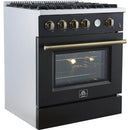  Forno 30-inch Freestanding Gas Range with Convection Technology FFSGS6277-30BLK IMAGE 6