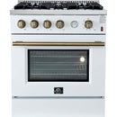  Forno 30-inch Freestanding Gas Range with Convection Technology FFSGS6277-30WHT IMAGE 1