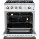  Forno 30-inch Freestanding Gas Range with Convection Technology FFSGS6277-30WHT IMAGE 2