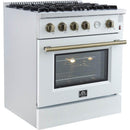  Forno 30-inch Freestanding Gas Range with Convection Technology FFSGS6277-30WHT IMAGE 6