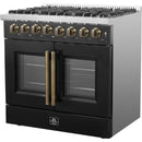  Forno 36-inch Freestanding Dual Fuel Range with True European Convection Technology FFSGS6356-36BLK IMAGE 8