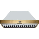 Blanc avec garniture en laiton antique
