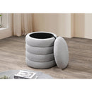 IFDC Ottomans Storage Ottomans IF-6241 Round Ottoman with Storage IMAGE 2