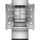  KitchenAid 36-inch, 20.8 cu. ft. Built-in French 3-Door Refrigerator KBFN536SPS IMAGE 2
