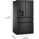  Whirlpool 36-Inch, 29 cu. ft. French Door Refrigerator with In-Door Water and Ice Maker WRMF3536SV IMAGE 3