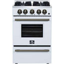  Forno Breno 24-inch Freestanding Gas Range FFSGS6290-24WHT IMAGE 1
