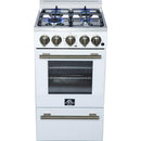  Forno Lamazze 20" Freestanding Gas Range FFSGS6265-20WHT IMAGE 2