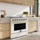  Forno 36-inch Freestanding Electric Range with True European Convection Technology FFSEL6011-36WHT IMAGE 12