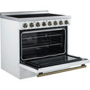  Forno 36-inch Freestanding Electric Range with True European Convection Technology FFSEL6011-36WHT IMAGE 4