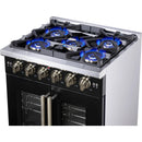  Forno 30-inch Capriasca Freestanding Gas Range with French Door FFSGS6460-30BLK IMAGE 12