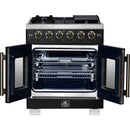  Forno 30-inch Capriasca Freestanding Gas Range with French Door FFSGS6460-30BLK IMAGE 2