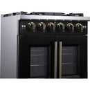  Forno 30-inch Capriasca Freestanding Gas Range with French Door FFSGS6460-30BLK IMAGE 5