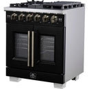  Forno 30-inch Capriasca Freestanding Gas Range with French Door FFSGS6460-30BLK IMAGE 6