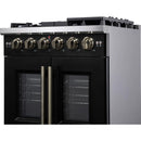 Forno 30-inch Capriasca Freestanding Gas Range with French Door FFSGS6460-30BLK IMAGE 9