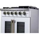  Forno 30-inch Capriasca Freestanding Gas Range with French Door FFSGS6460-30WHT IMAGE 10