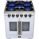 Forno 30-inch Capriasca Freestanding Gas Range with French Door FFSGS6460-30WHT IMAGE 11