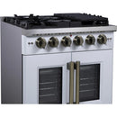  Forno 30-inch Capriasca Freestanding Gas Range with French Door FFSGS6460-30WHT IMAGE 5